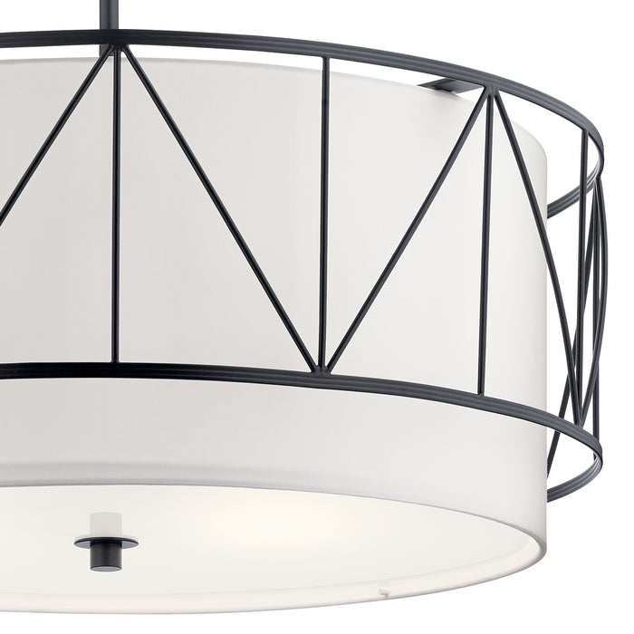 Myhouse Lighting Kichler - 52072BK - Four Light Pendant - Birkleigh - Black