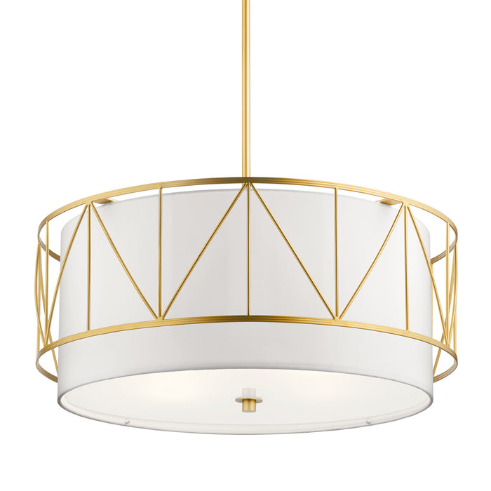 Myhouse Lighting Kichler - 52072CLG - Four Light Pendant - Birkleigh - Classic Gold