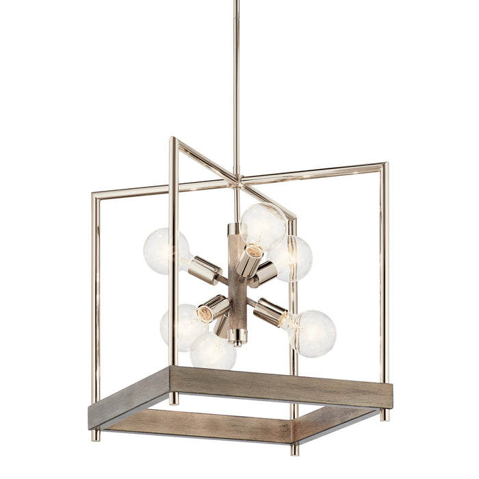 Myhouse Lighting Kichler - 52092DAG - Six Light Foyer Pendant - Tanis - Distressed Antique Gray