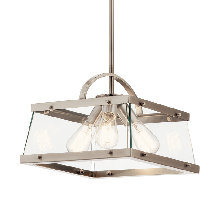 Myhouse Lighting Kichler - 52125CLP - Three Light Pendant/Semi Flush Mount - Darton - Classic Pewter