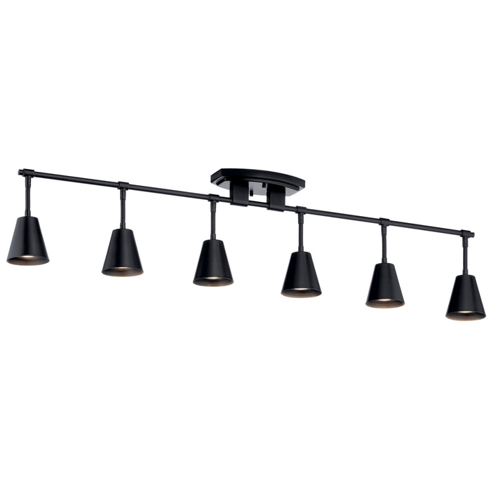 Myhouse Lighting Kichler - 52130BK - Six Light Rail Light - Sylvia - Black