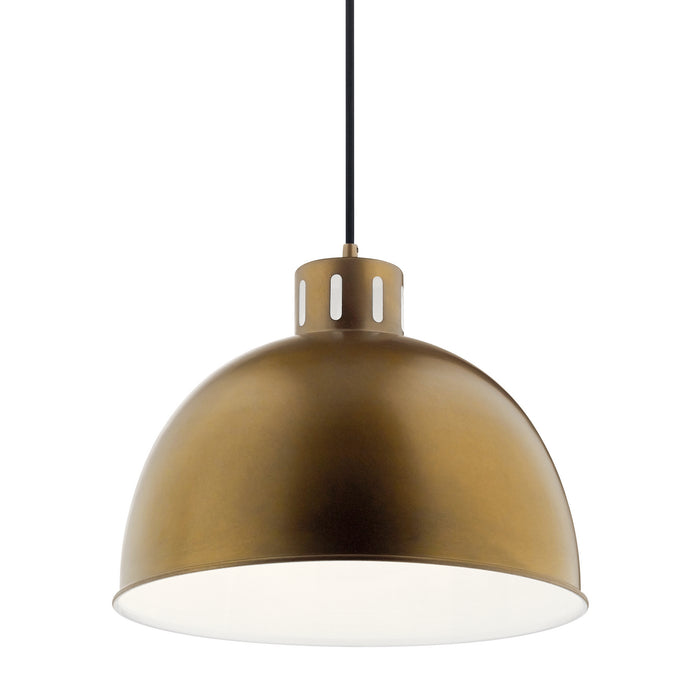 Myhouse Lighting Kichler - 52153NBR - One Light Pendant - Zailey - Natural Brass