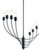 Myhouse Lighting Kichler - 52255BK - Eight Light Chandelier - Hatton - Black