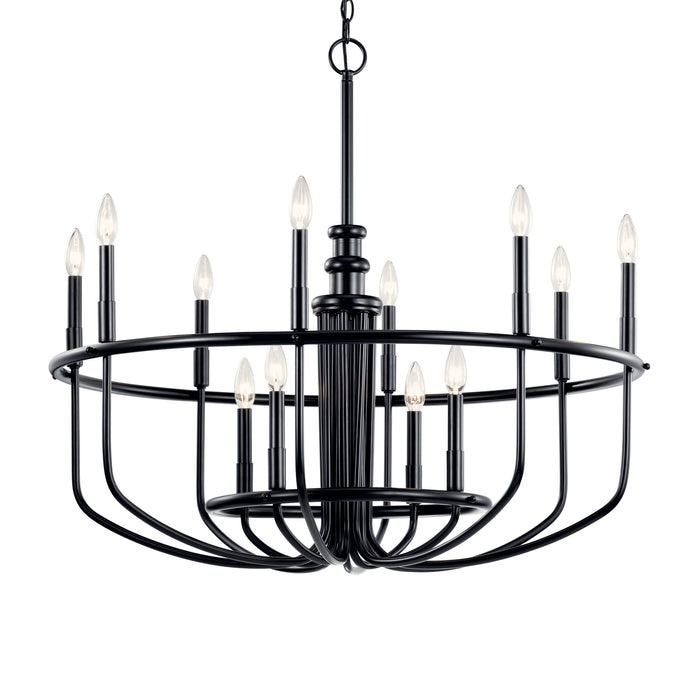 Myhouse Lighting Kichler - 52305BK - 12 Light Chandelier - Capitol Hill - Black