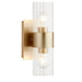 Myhouse Lighting Quorum - 5826-2-80 - Two Light Wall Mount - 5828 Clear Fluted Wall Mounts - Aged Brass