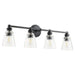 Myhouse Lighting Quorum - 509-4-69 - Four Light Vanity - Dunbar - Textured Black