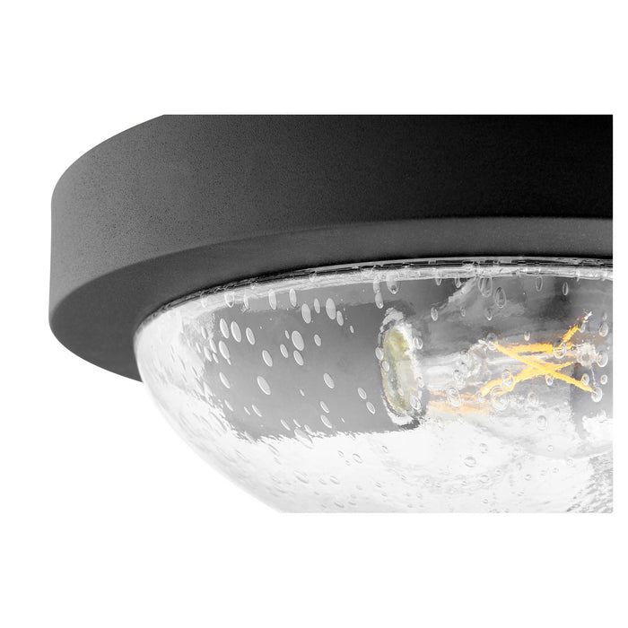 Myhouse Lighting Quorum - 3502-11-69 - Two Light Ceiling Mount - 3502 Contempo Ceiling Mounts - Textured Black w/ Clear/Seeded