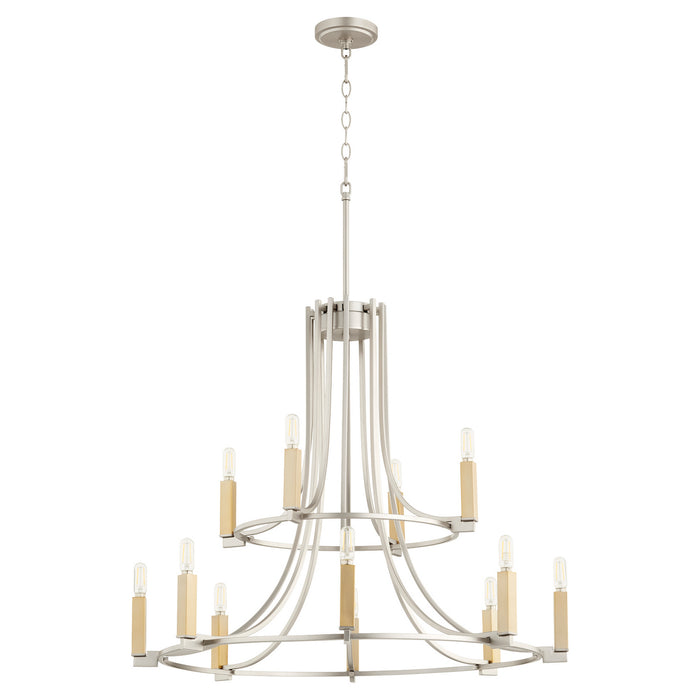 Myhouse Lighting Quorum - 696-12-65 - 12 Light Chandelier - Olympus - Satin Nickel