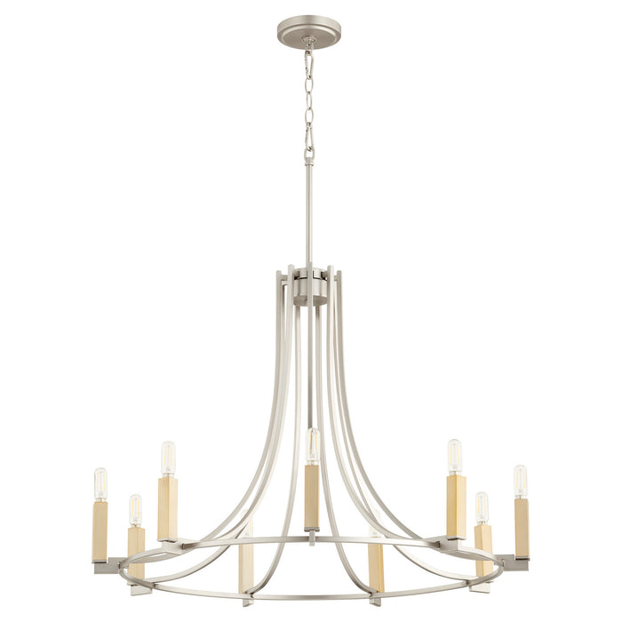 Myhouse Lighting Quorum - 696-9-65 - Nine Light Chandelier - Olympus - Satin Nickel