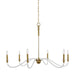 Myhouse Lighting Visual Comfort Studio - CC1326BBS - Six Light Chandelier - Hanover - Burnished Brass