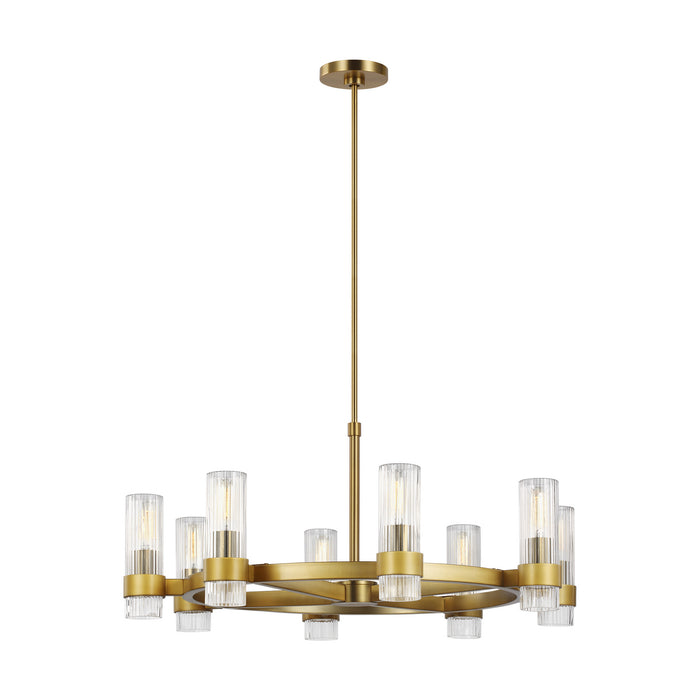 Myhouse Lighting Visual Comfort Studio - CC1378BBS - Eight Light Chandelier - Geneva - Burnished Brass