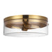 Myhouse Lighting Visual Comfort Studio - CF1032BBS - Two Light Flush Mount - Garrett - Burnished Brass