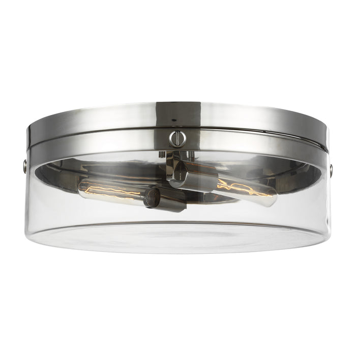 Myhouse Lighting Visual Comfort Studio - CF1032PN - Two Light Flush Mount - Garrett - Polished Nickel