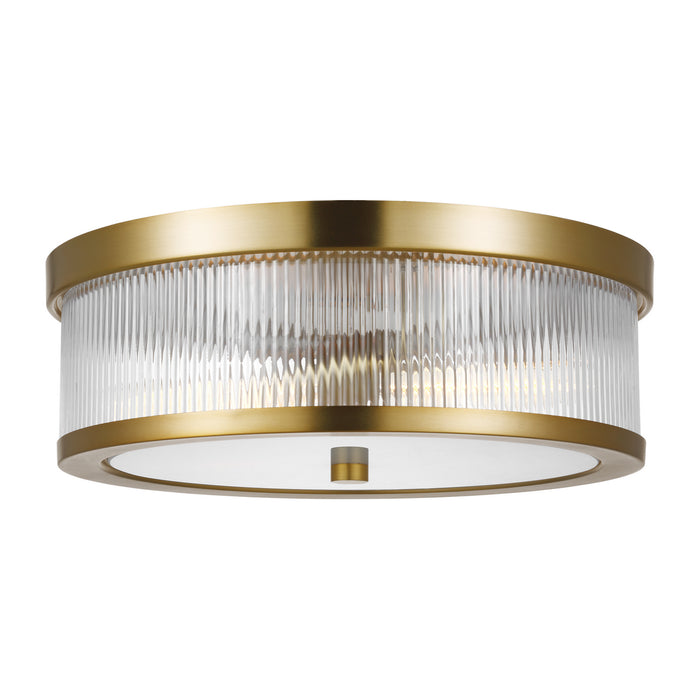 Myhouse Lighting Visual Comfort Studio - CF1052BBS - Two Light Flush Mount - Geneva - Burnished Brass