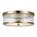 Myhouse Lighting Visual Comfort Studio - CF1052BBS - Two Light Flush Mount - Geneva - Burnished Brass