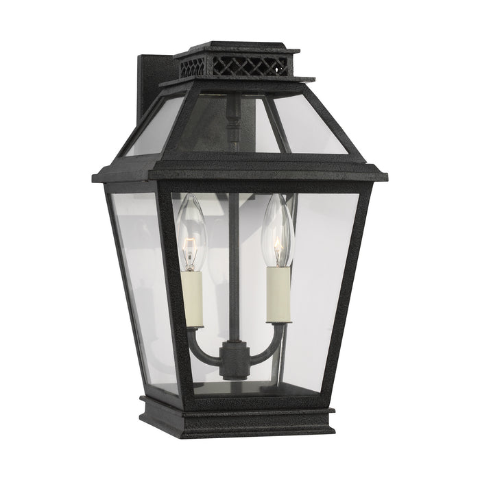 Myhouse Lighting Visual Comfort Studio - CO1012DWZ - Two Light Outdoor Wall Lantern - Falmouth - Dark Weathered Zinc