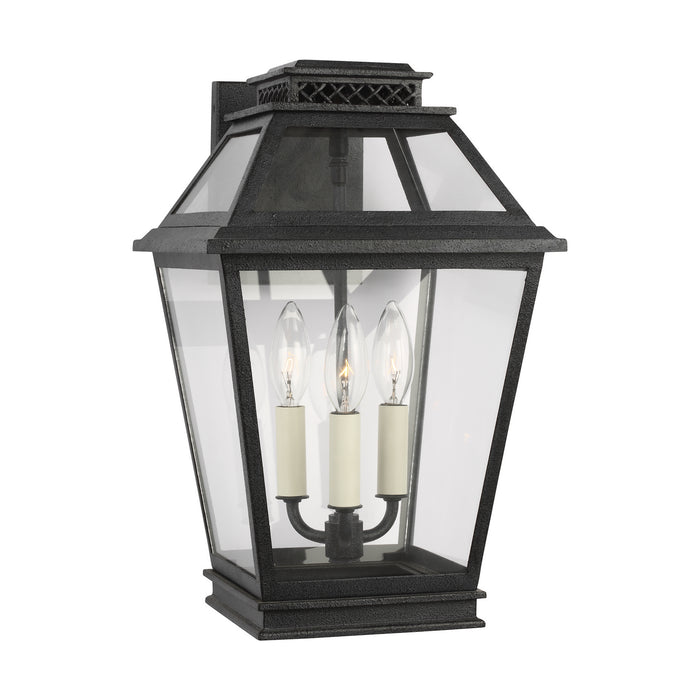 Myhouse Lighting Visual Comfort Studio - CO1023DWZ - Three Light Outdoor Wall Lantern - Falmouth - Dark Weathered Zinc