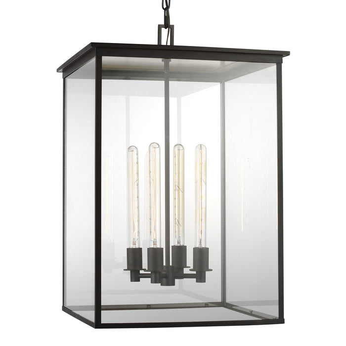 Myhouse Lighting Visual Comfort Studio - CO1164HTCP - Four Light Hanging Lantern - Freeport - Heritage Copper