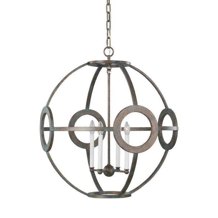 Myhouse Lighting Visual Comfort Studio - CP1204IP - Four Light Pendant - Green Park - Iron Port