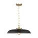 Myhouse Lighting Visual Comfort Studio - CP1231MBKBBS - One Light Pendant - Wellfleet - Midnight Black and Burnished Brass