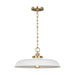 Myhouse Lighting Visual Comfort Studio - CP1231MWTBBS - One Light Pendant - Wellfleet - Matte White and Burnished Brass