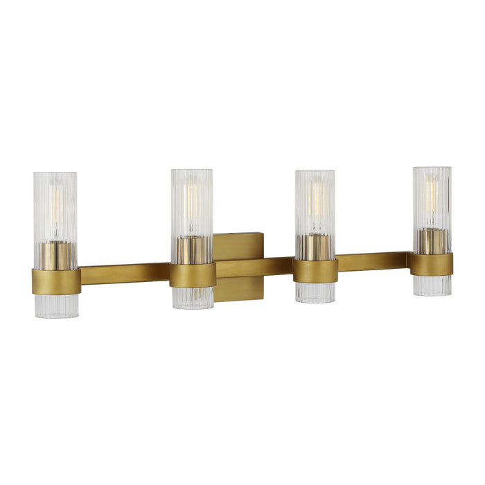 Myhouse Lighting Visual Comfort Studio - CV1024BBS - Four Light Vanity - Geneva - Burnished Brass