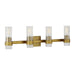 Myhouse Lighting Visual Comfort Studio - CV1024BBS - Four Light Vanity - Geneva - Burnished Brass