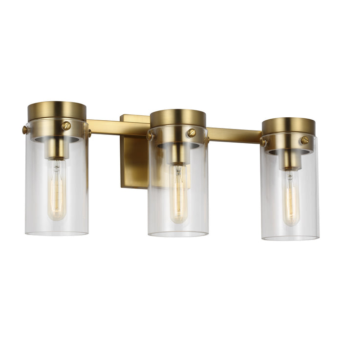 Myhouse Lighting Visual Comfort Studio - CW1003BBS - Three Light Vanity - Garrett - Burnished Brass