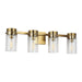 Myhouse Lighting Visual Comfort Studio - CW1004BBS - Four Light Vanity - Garrett - Burnished Brass