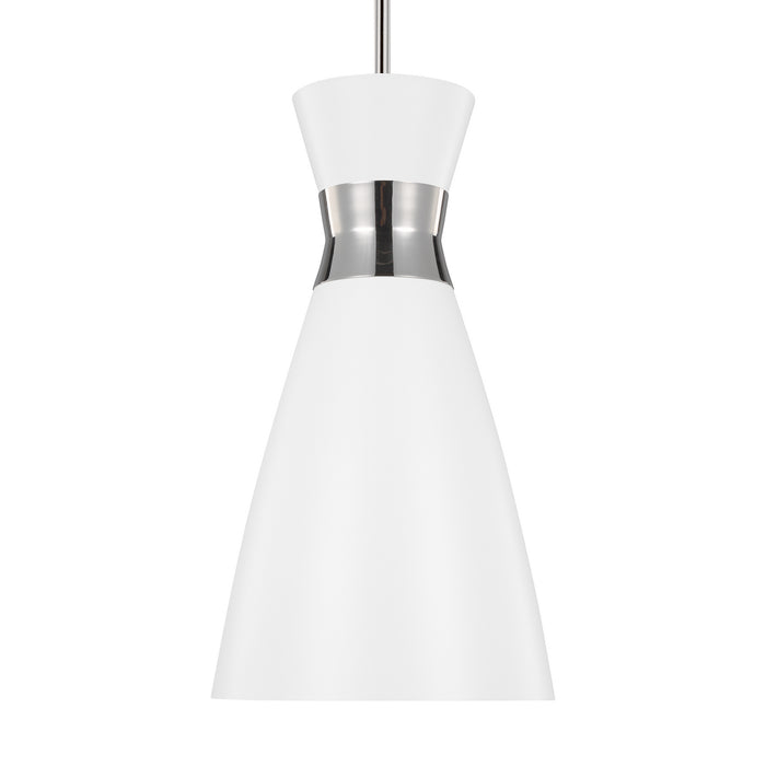 Myhouse Lighting Visual Comfort Studio - EP1221MWTPN - One Light Pendant - Heath - Polished Nickel