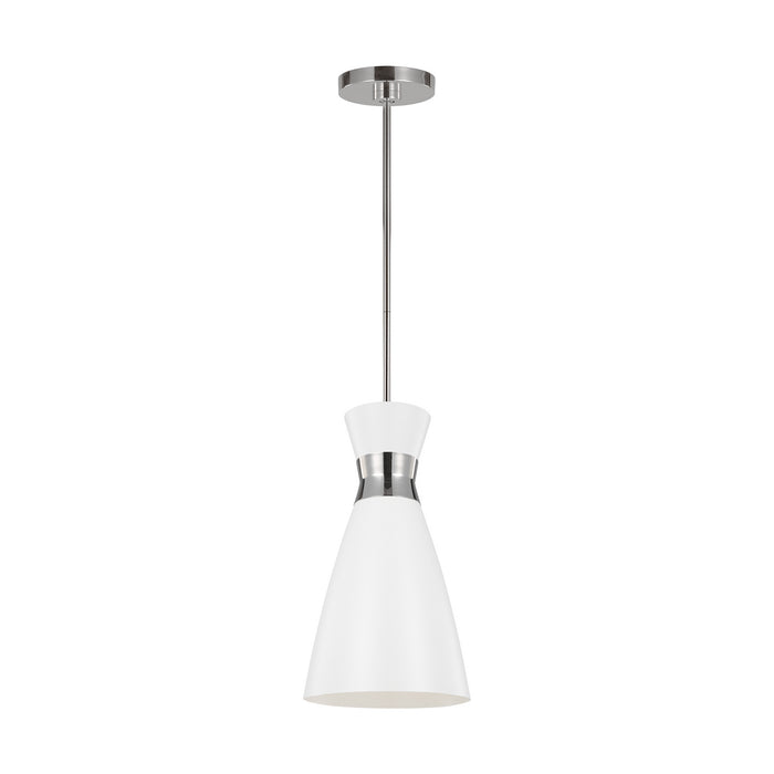 Myhouse Lighting Visual Comfort Studio - EP1221MWTPN - One Light Pendant - Heath - Polished Nickel