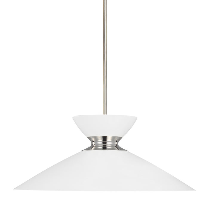 Myhouse Lighting Visual Comfort Studio - EP1231MWTPN - One Light Pendant - Heath - Polished Nickel