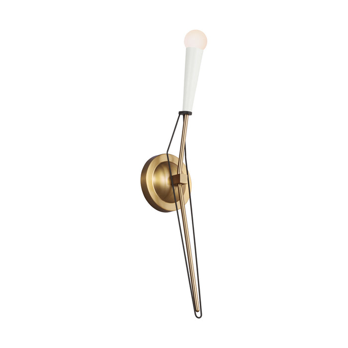 Myhouse Lighting Visual Comfort Studio - EW1101MBKBBS - One Light Wall Sconce - Piro - Burnished Brass