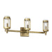 Myhouse Lighting Visual Comfort Studio - LV1023TWB - Three Light Vanity - Flynn - Time Worn Brass