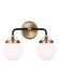 Myhouse Lighting Visual Comfort Studio - 4487902-848 - Two Light Wall / Bath - Cafe - Satin Brass