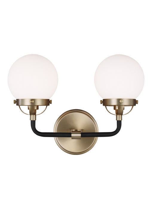 Myhouse Lighting Visual Comfort Studio - 4487902-848 - Two Light Wall / Bath - Cafe - Satin Brass