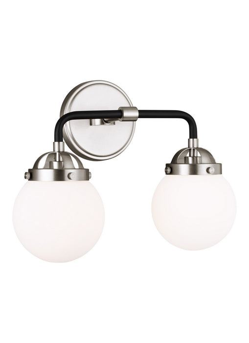 Myhouse Lighting Visual Comfort Studio - 4487902-962 - Two Light Wall / Bath - Cafe - Brushed Nickel