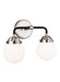 Myhouse Lighting Visual Comfort Studio - 4487902-962 - Two Light Wall / Bath - Cafe - Brushed Nickel