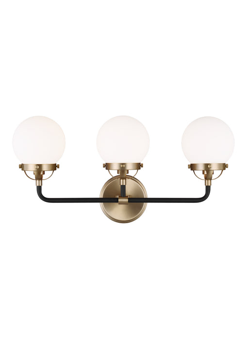 Myhouse Lighting Visual Comfort Studio - 4487903-848 - Three Light Wall / Bath - Cafe - Satin Brass