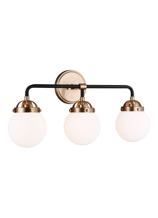 Myhouse Lighting Visual Comfort Studio - 4487903-848 - Three Light Wall / Bath - Cafe - Satin Brass