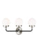 Myhouse Lighting Visual Comfort Studio - 4487903-962 - Three Light Wall / Bath - Cafe - Brushed Nickel