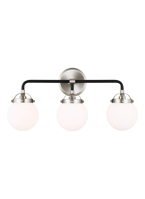 Myhouse Lighting Visual Comfort Studio - 4487903-962 - Three Light Wall / Bath - Cafe - Brushed Nickel