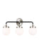 Myhouse Lighting Visual Comfort Studio - 4487903-962 - Three Light Wall / Bath - Cafe - Brushed Nickel