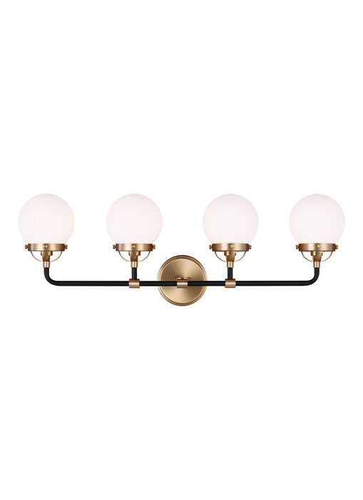 Myhouse Lighting Visual Comfort Studio - 4487904-848 - Four Light Wall / Bath - Cafe - Satin Brass