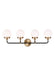 Myhouse Lighting Visual Comfort Studio - 4487904-848 - Four Light Wall / Bath - Cafe - Satin Brass