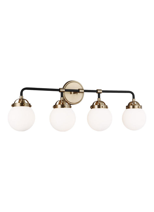 Myhouse Lighting Visual Comfort Studio - 4487904-848 - Four Light Wall / Bath - Cafe - Satin Brass