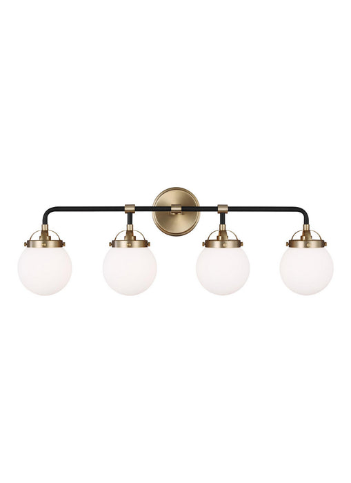 Myhouse Lighting Visual Comfort Studio - 4487904-848 - Four Light Wall / Bath - Cafe - Satin Brass