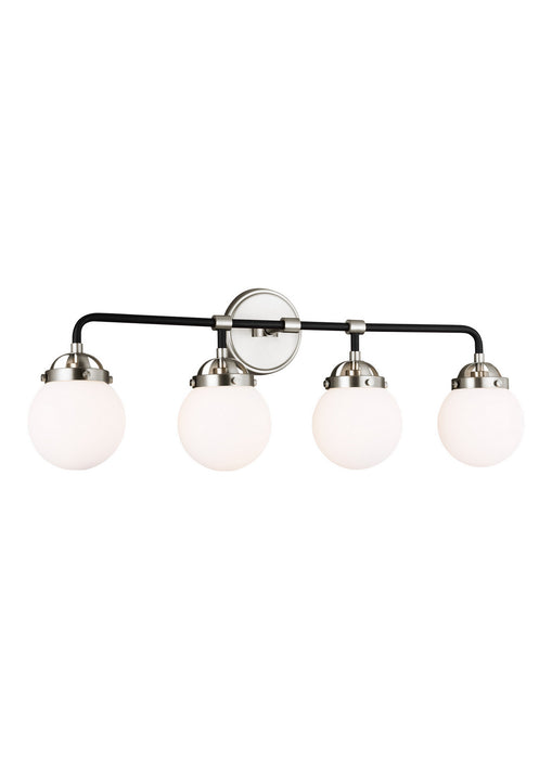 Myhouse Lighting Visual Comfort Studio - 4487904-962 - Four Light Wall / Bath - Cafe - Brushed Nickel