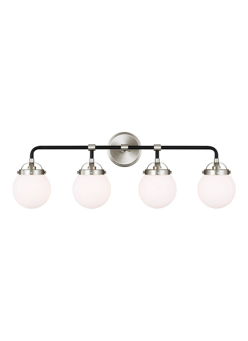 Myhouse Lighting Visual Comfort Studio - 4487904-962 - Four Light Wall / Bath - Cafe - Brushed Nickel