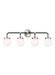 Myhouse Lighting Visual Comfort Studio - 4487904-962 - Four Light Wall / Bath - Cafe - Brushed Nickel